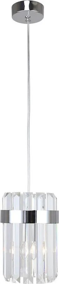 Lampadario a cavo VETRO 1xE14/10W/230V cromo lucido