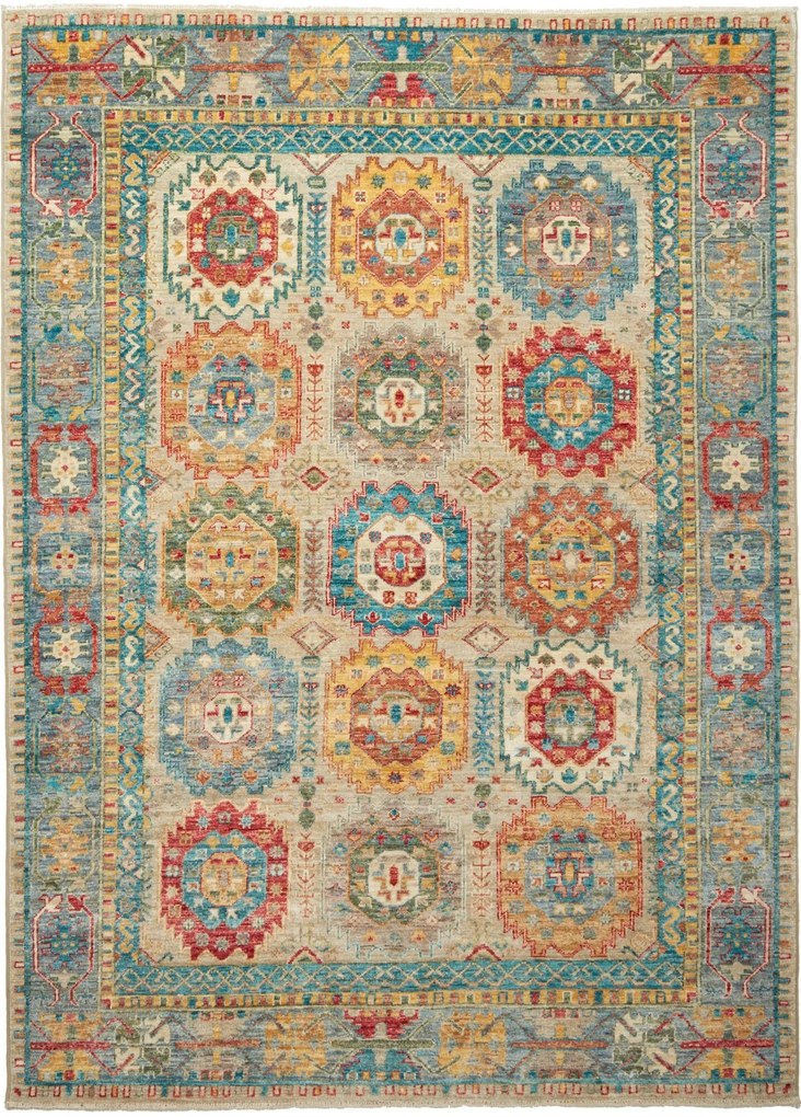 Samarkand Tappeto orientale 210x150 Grigio (Pakistan) Annodato A Mano