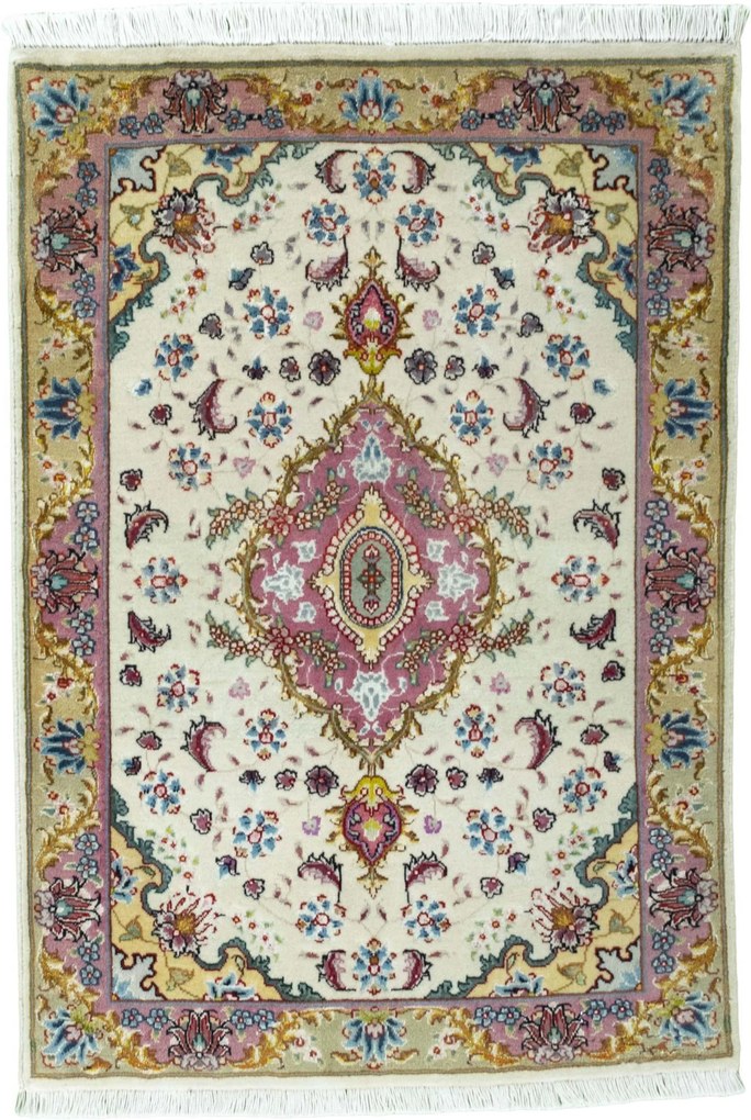 Tabriz Tappeto persiano 60x90 Beige (Iran) Annodato A Mano