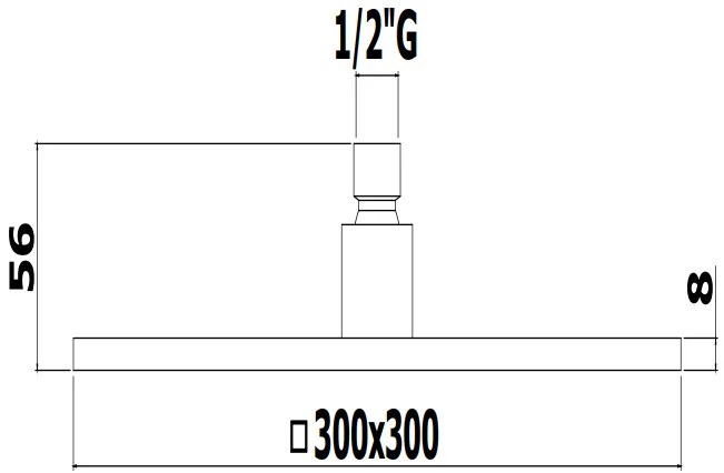 Paffoni syncro king zsof078 soffione doccia quadro 30x30 spessore 8 mm anticalcare in metallo cromo