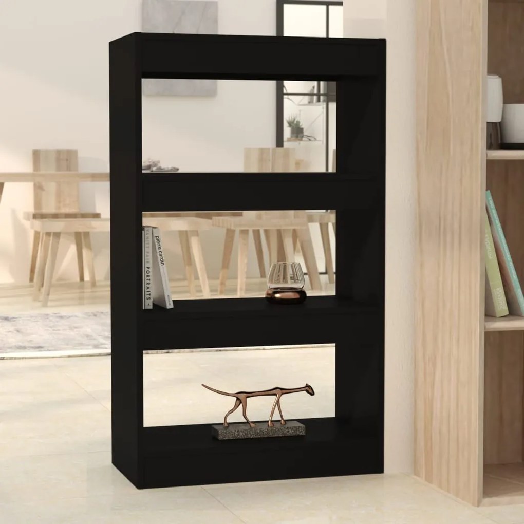 Libreria/divisorio nero 60x30x103 cm in truciolato