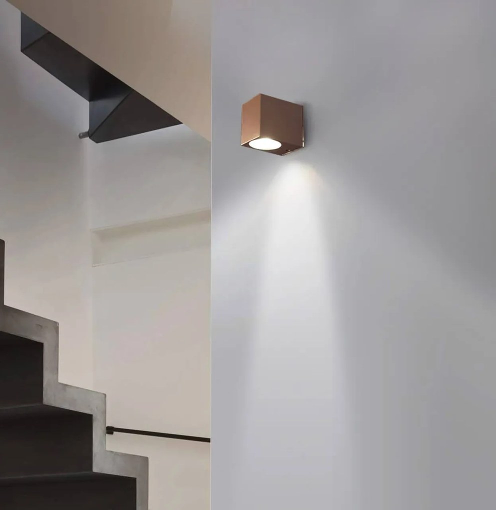 Applique Quadrata Monodirezionale IP65 - GU10 Mattone Corten