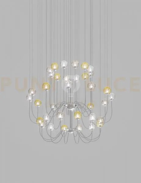 Puppet sospensione 36p multicolore 1 cromo lucido 36 luci attacco g9