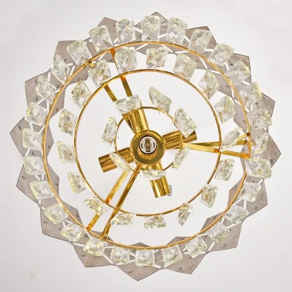 Brilagi - Lampadario a catena CRISTAL 5xE14/40W/230V Ø 38 cm oro/nero