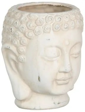 Vaso Crema Terracotta Buddha Orientale 17,1 x 16,6 x 20 cm