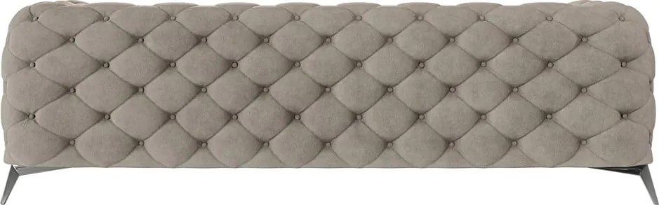 Divano greige con rivestimento in velluto 243 cm Chelsea – Ropez