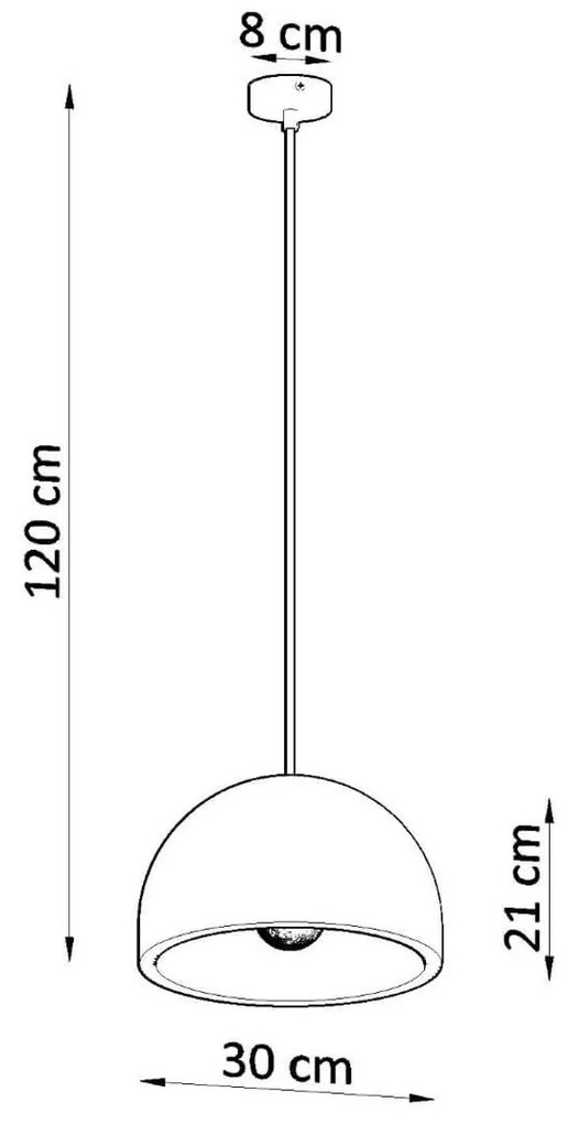 Lampada a Sospensione in Cemento PABLITO E27 Grigia