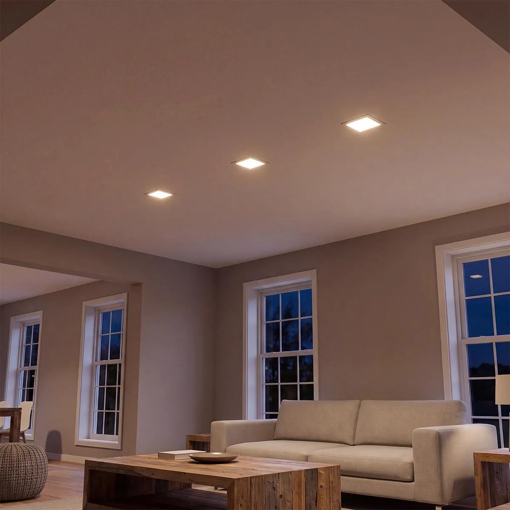 Pannello LED Quadrato 12W foro da 140 a 155mm CCT Bianco Variabile - LEDISENS Colore Bianco Variabile CCT