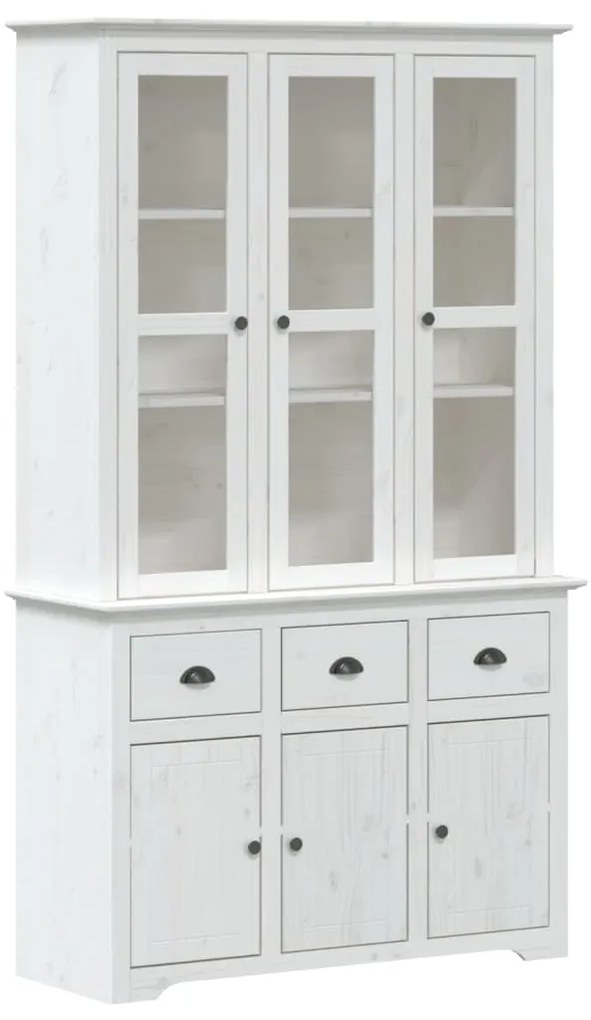 Credenza bodo 115,5x43x200,5 cm legno massello di pino bianco