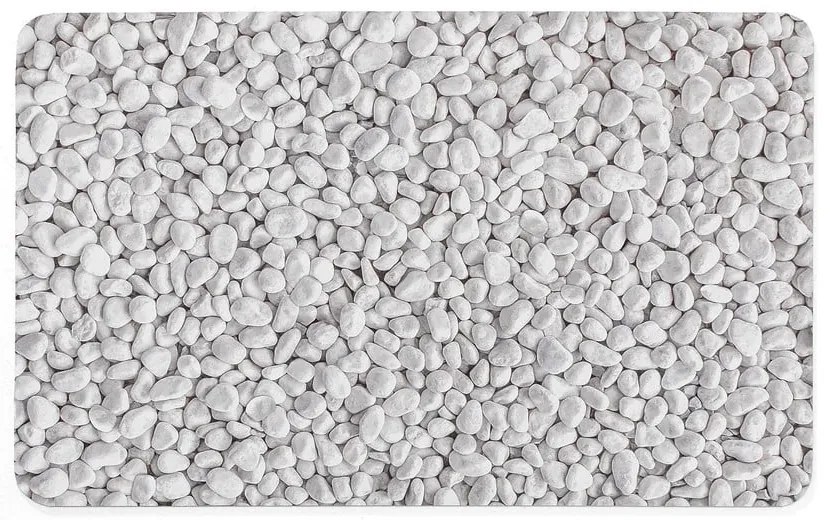 Tappetino da bagno in gomma bianco/grigio 50x80 cm Leandra - douceur d'intérieur