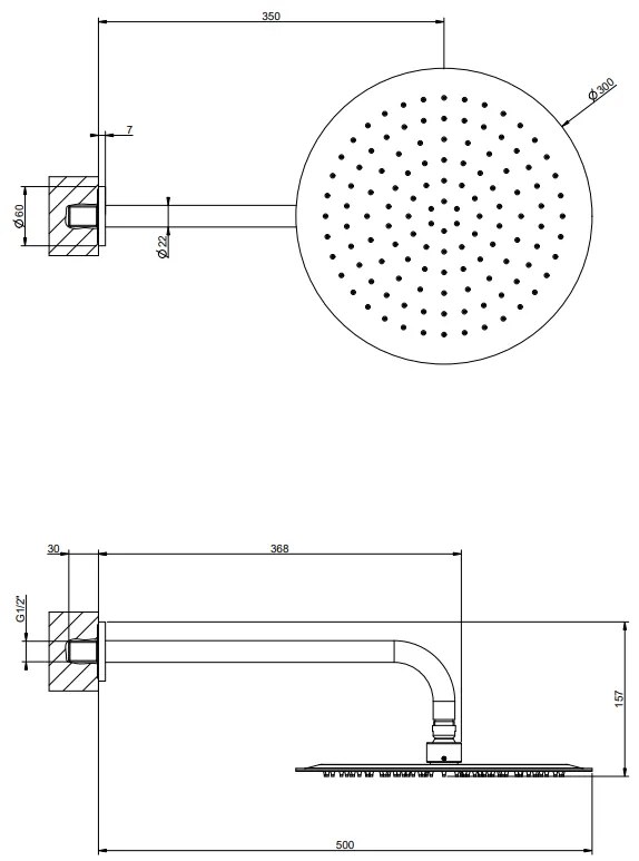 Soffione anticalcare doccia a parete orientabile mirror steel emporio 47386 Gessi