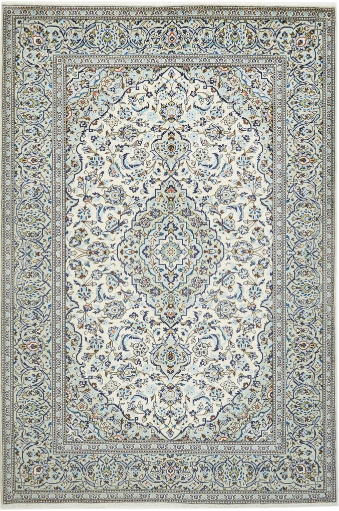Kashan Tappeto 290 x 200 Beige (Iran) Annodato A Mano