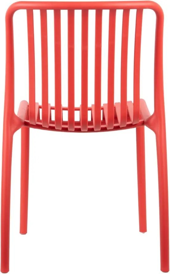 Sedia da pranzo rosso chiaro in plastica Glee – Leitmotiv