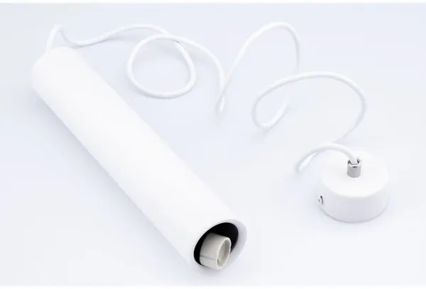 Lampadario a sospensione con filo KARADON 1xGU10/30W/230V 29 cm bianco