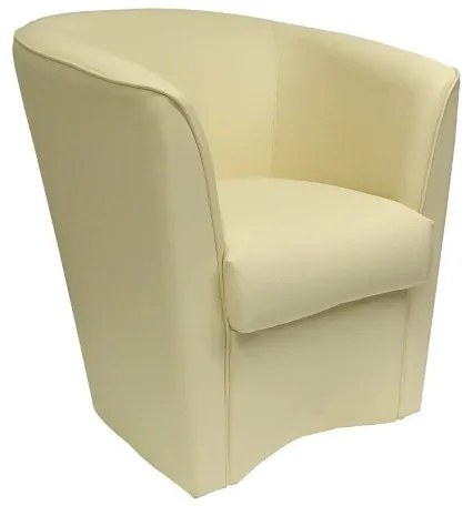 Poltrona poltroncina VALENTINA in ecopelle in tinta unita BEIGE