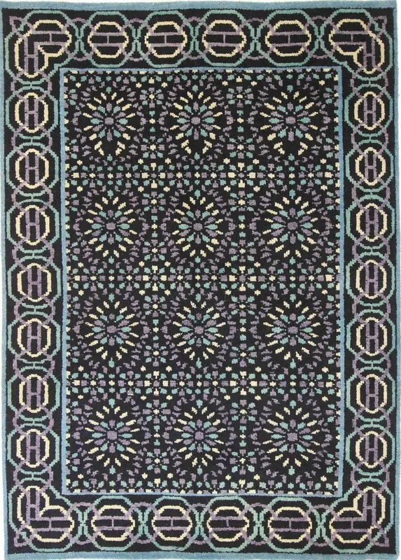 Teppich Tappeto orientale 230x170 Nero (Indian) Annodato A Mano