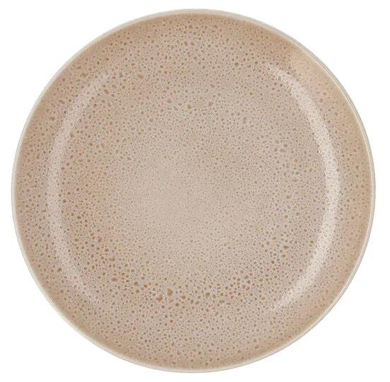 Piatto Piano Ariane Porous Ceramica Beige Ø 21 cm (12 Unità)