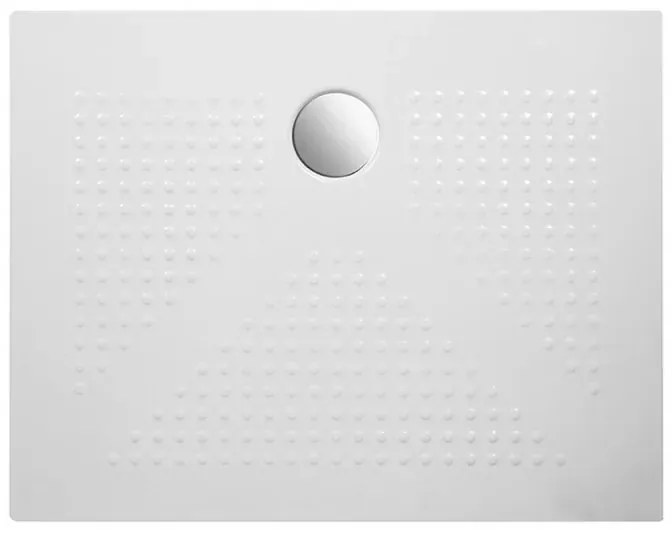 Piatto doccia rettangolare 70x100 H3 cm in ceramica bianco opaco con antiscivolo Ruy