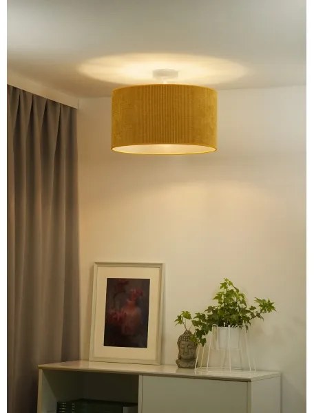 Duolla - Lampadario a plafone CORDUROY 1xE27/15W/230V diametro 40 cm giallo