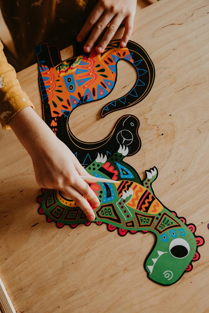 Scratch art - Sagome di dinosauri