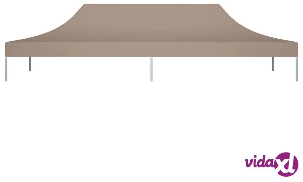 vidaXL Tetto per Tendone per Feste 6x3 m Grigio Talpa 270 g/m²