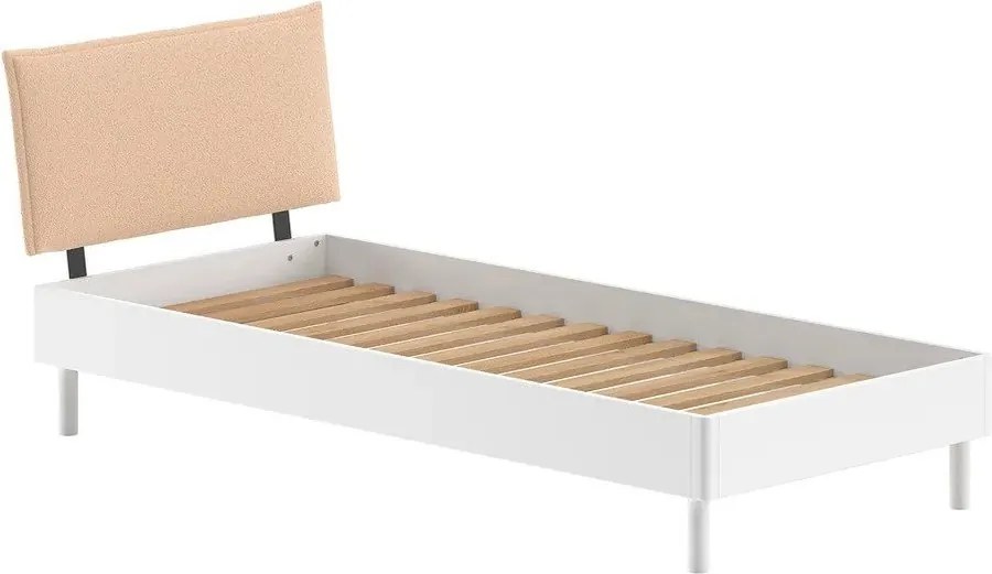 Letto singolo bianco in faggio massiccio con rete inclusa 90x200 cm Forrest – Vipack