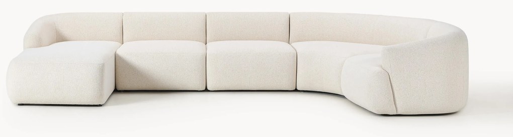 Divano angolare XL componibile in bouclé Sofia