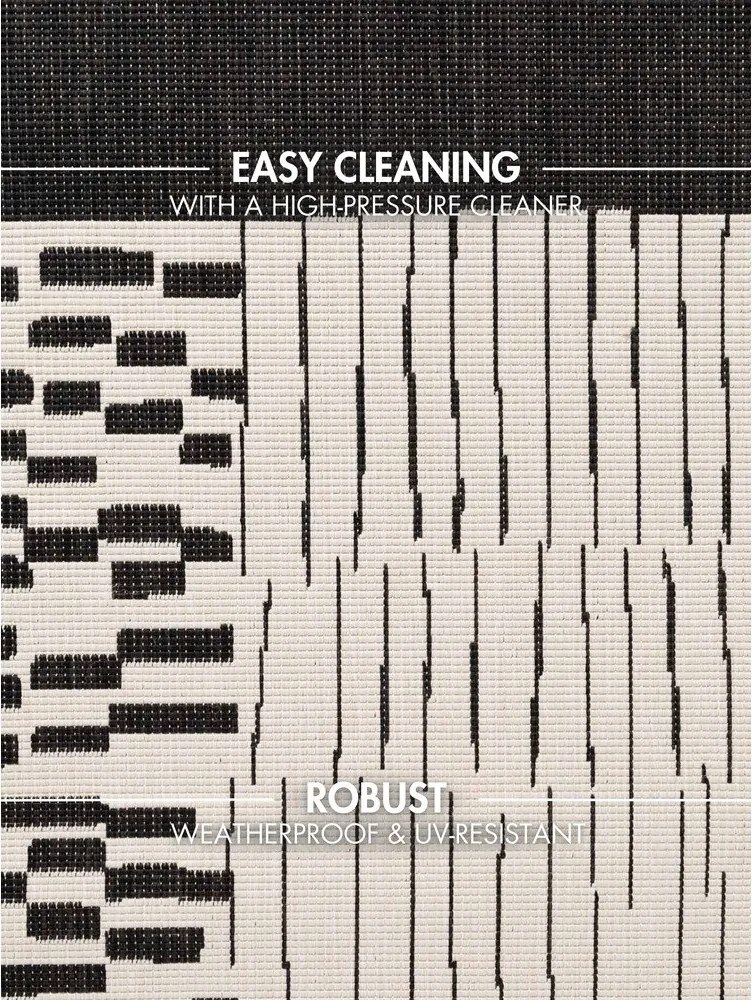 Tappeto da interno/esterno nero/color crema 200x300 cm Haringey Acacia – Ted Baker