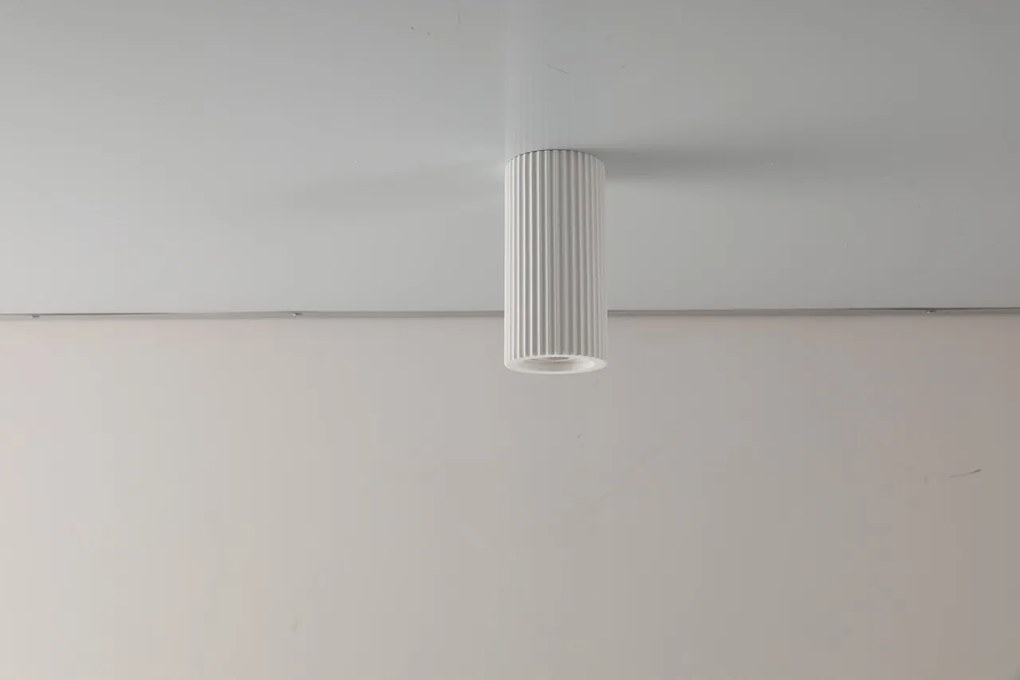 Plafoniera Rotonda GU10 e GU5.3 in Gesso Pitturabile Ø70x140mm