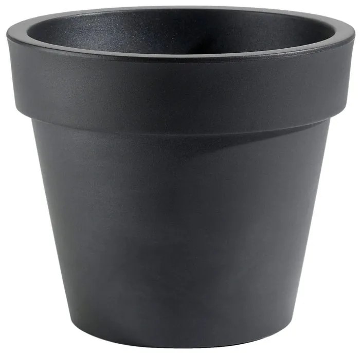 Vaso per piante e fiori SUPER in polietilene nero H 43 cm Ø 50 cm