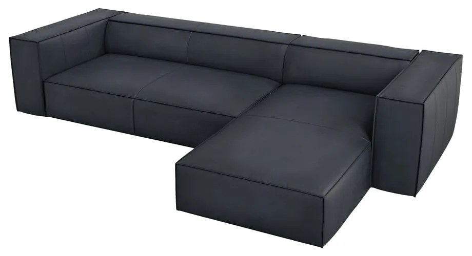 Divano angolare in pelle blu scuro (angolo destro) Madame - Windsor &amp; Co Sofas