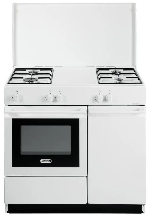 Cucina a gas con forno DE'LONGHI SGW 854 NM bianca L 86 x P 50 cm