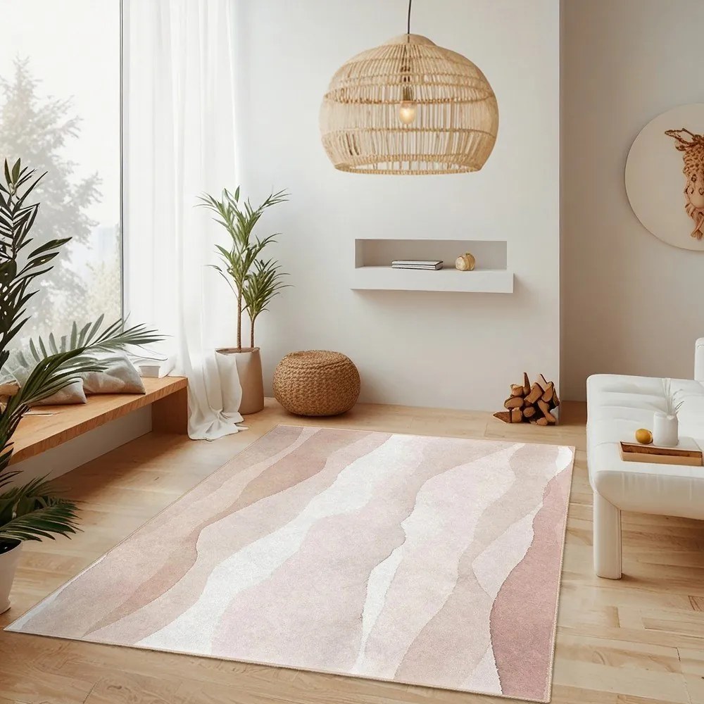 Tappeto color crema lavabile 120x180 cm Komodo Beach – Mila Home