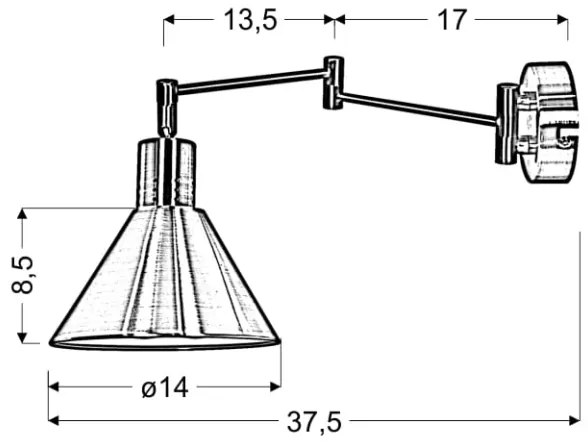 Applique COPENHAGEN 1xE14/40W/230V