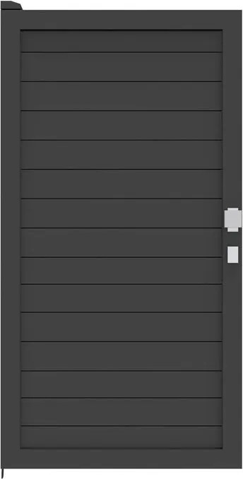 Cancello manuale battente Maia120 Close ALBA in alluminio grigio antracite, reversibile, L 100 x H 160 cm