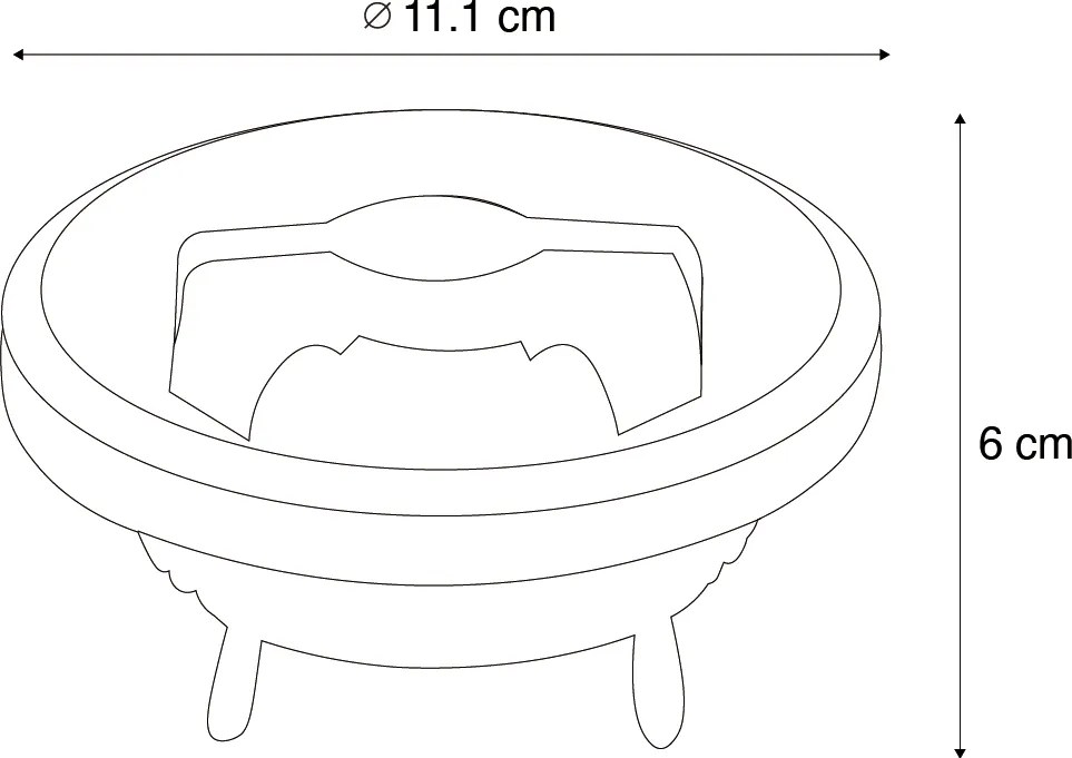Set di 6 lampadine LED dimmerabili G53 111mm 12W 600 lm 2700K