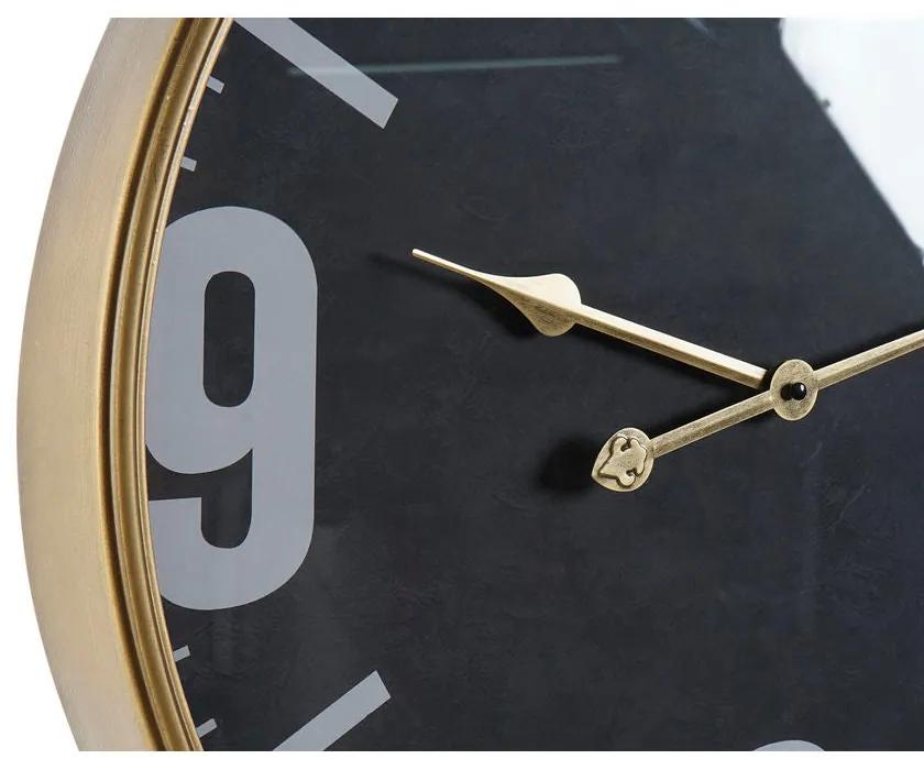 Orologio da Parete DKD Home Decor Vetro Nero Dorato Ferro (60 x 6.5 x 80 cm)