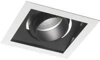 Incasso LED APOLLO antiriflesso nero con luce orientabile 45W luce calda