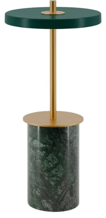 Lampada da tavolo dimmerabile a LED in marmo verde con paralume in metallo (altezza 25,5 cm) Asteria Move Mini - UMAGE