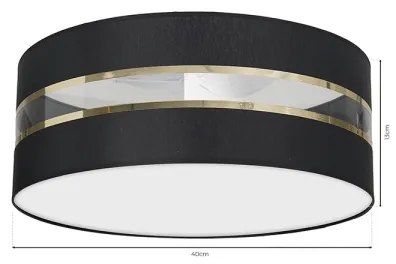 Plafoniera ULTIMO 2xE27/60W/230V nera