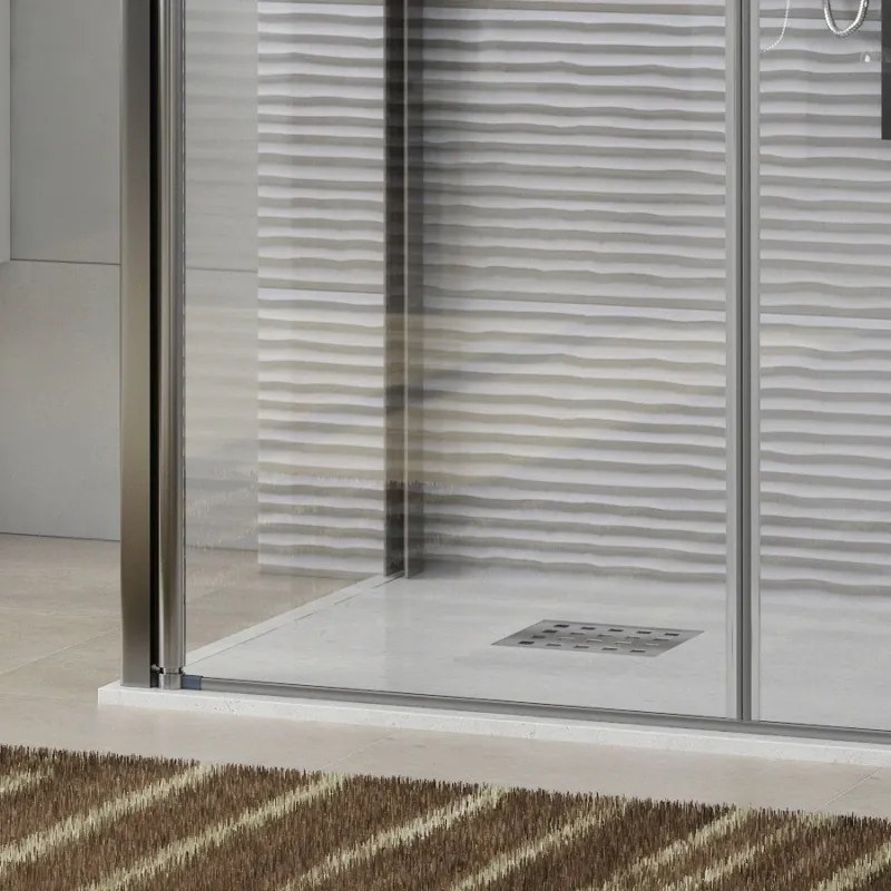 Box doccia 3 lati 80x80x80 con porta saloon modello K3-SALOON - KAMALU