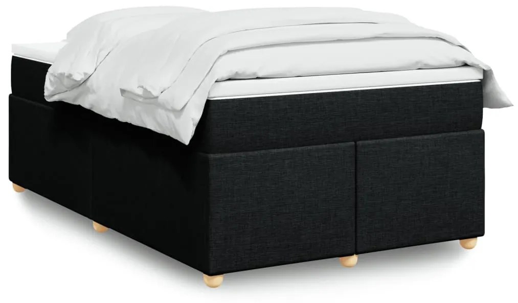 Giroletto A Molle Con Materasso Nero 120x200 Cm İn Tessuto /