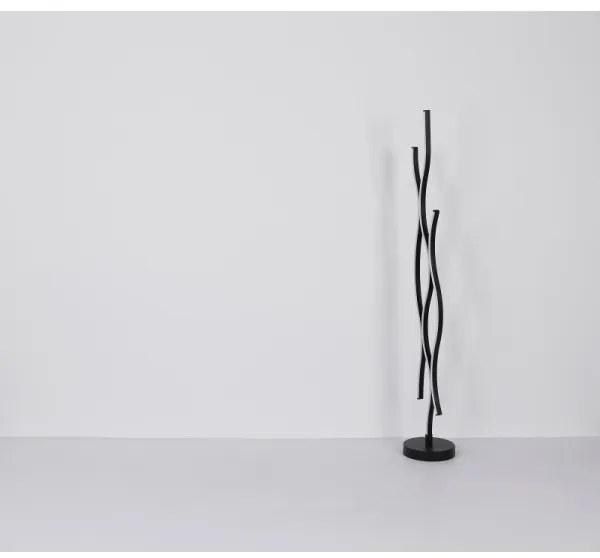 Globo 67206SW - Lampada LED da terra GERONIMO LED/28W/230V 3000K nero/oro