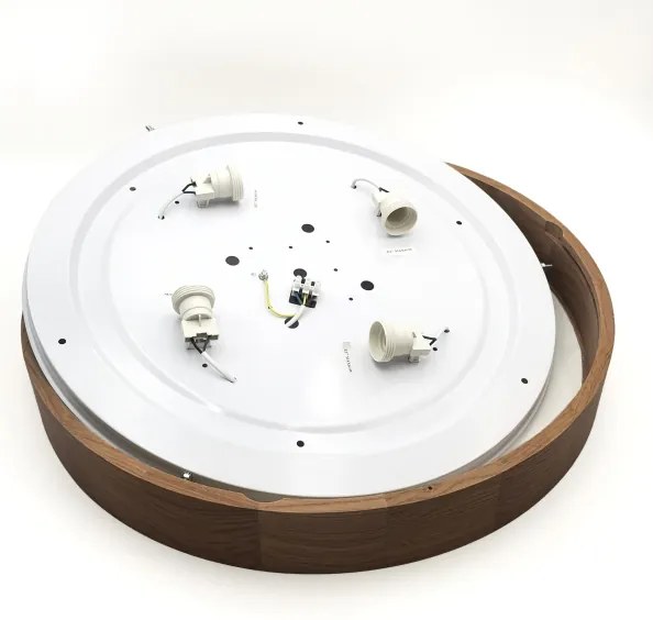 Brilagi - Plafoniera LED CARVALHO 4xE27/60W/230V finitura rovere ciliegio Ø 57,5 cm