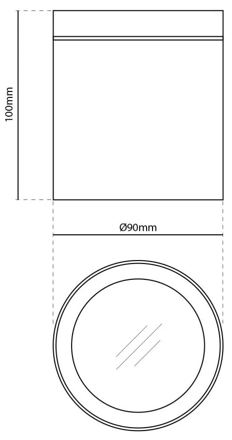 Applique da soffitto IP54 GU10 in Alluminio e Vetro - Nera Colore del corpo Nero
