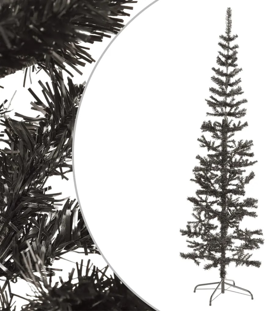 Albero Di Natale Sottile Nero 180 Cm /