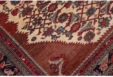 Antik Stilizzato Rosso Mattone Avorio 140x185 Cm