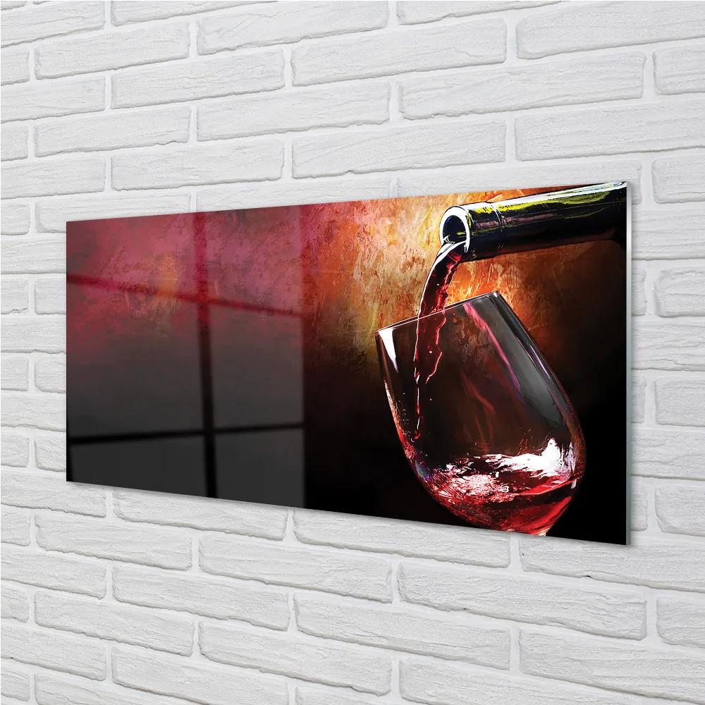Pannello paraschizzi cucina Vino rosso 100x50 cm