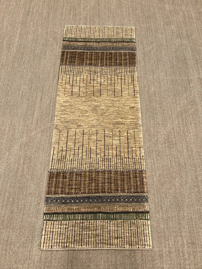 Loribaft Tappeto 80 x 200 Beige (Iran) Annodato A Mano