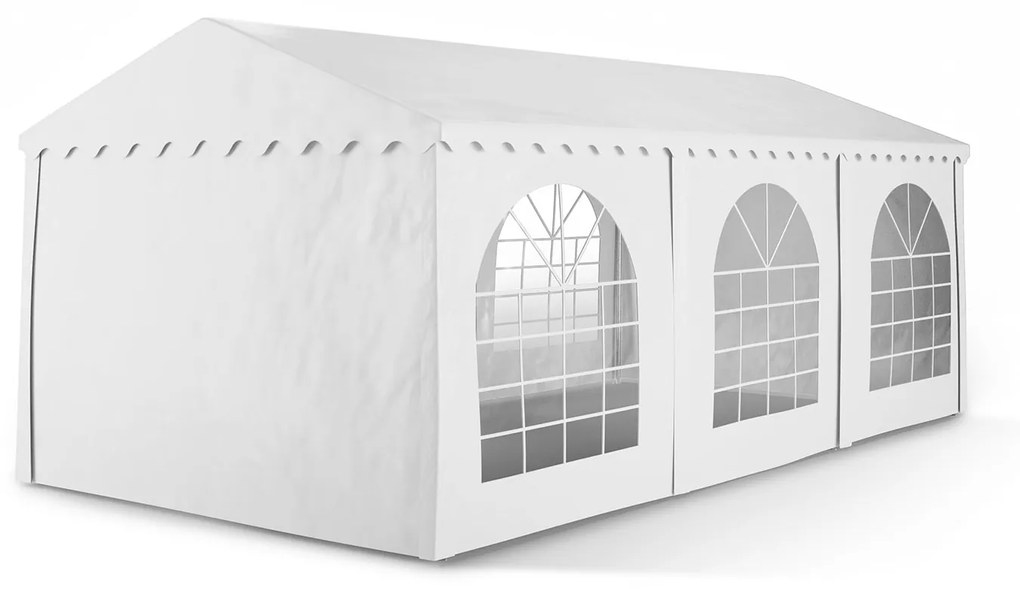 blumfeldt Sommerfest 3x6m 500 g/m² Tendone da Festa Gazebo PVC Bianco Ignifugo